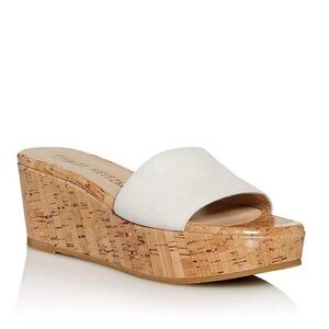 Stuart Weitzman Summer Wedge Platform Leather Slide Sandal - NWT